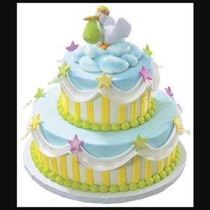 Stork cake topper decoration for baby shower